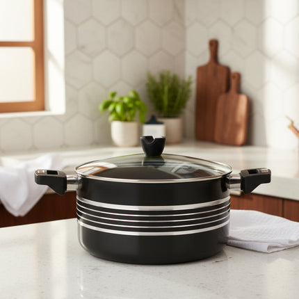 Nonstick cookware - best quality nonstick cooking pot with glass lid at best price from best cookware brand in Pakistan - cooknex.pk