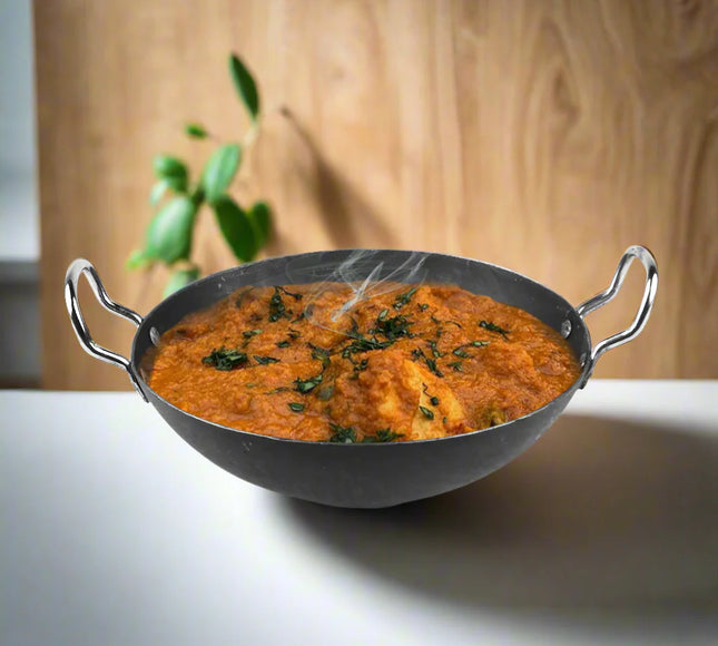 iron karahi / wok with chrome handle at low price in Pakistan- cooknex
