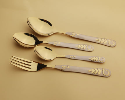 Stainless Steel cutlery set PVD coated best quality complete tablware set by cooknex at best price in Pakistan-cooknex