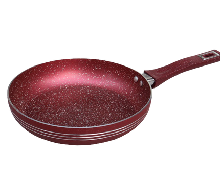 nonstick marble coating round frying pan , cooking pan with strong grip stylish Bakelite handle  