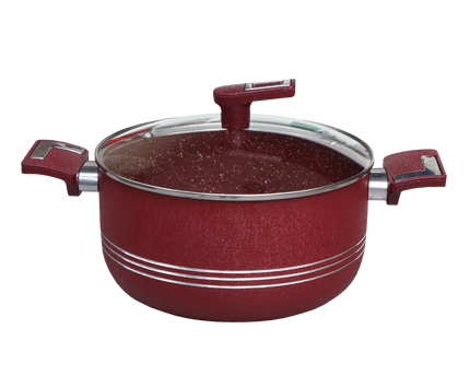 nonstick marble coating casserole , cooking pot with glass lid at sale price in Pakistan by cooknex 