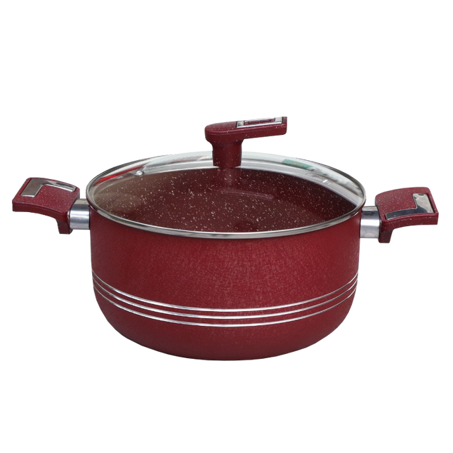 nonstick marble coating casserole , cooking pot with glass lid at sale price in Pakistan by cooknex 