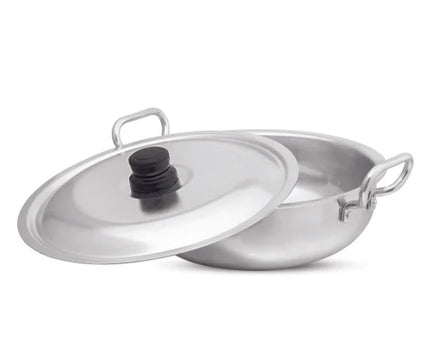 Aluminum anodized sand finish cookware dull finish wok / karahi at best price in Pakistan by cooknex