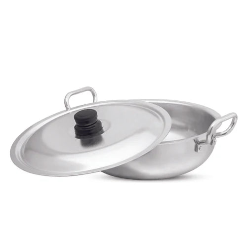 Aluminum anodized sand finish cookware dull finish wok / karahi at best price in Pakistan by cooknex