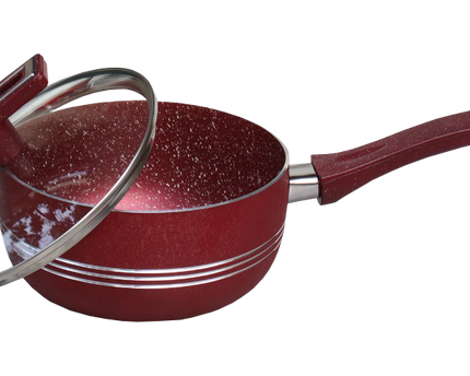 best quality nonstick marble coating sauce pan with glass lid online at sale price from cooknex