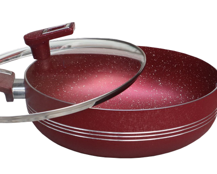 best quality nonstick marble coating wok - karahi best cooking pot with glass lid at sale price from best kitchenware brand in Pakistan - Cooknex