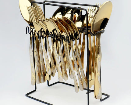 stainless steel PVD gold plated cutlery set , table spoon, table fork at best price from best cookware and tableware brand in Pakistan - cooknex 