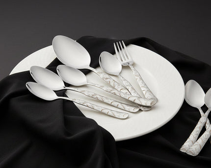 28 Pcs Stainless Steel Cutlery Set Special Edition Food Grade 304 Series -Lily Set By Cooknex