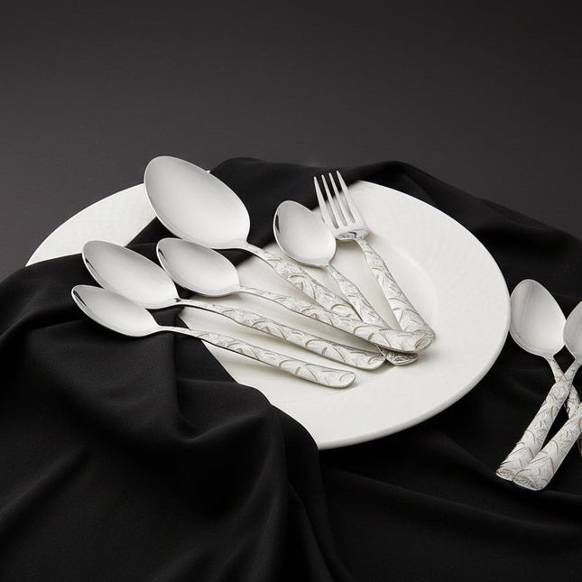 28 Pcs Stainless Steel Cutlery Set Special Edition Food Grade 304 Series -Lily Set By Cooknex