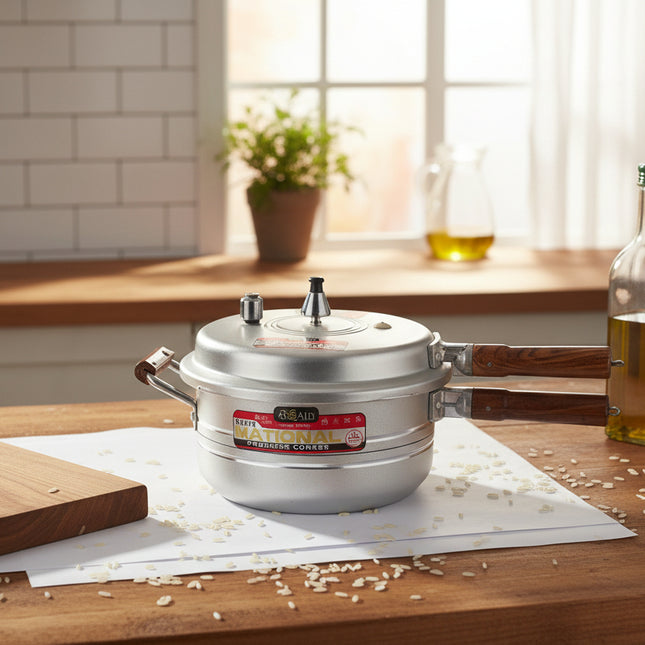 best quality national pressure cooker wooden handle by cooknex at best price in pakistan-cooknex.pk