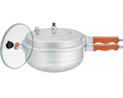National Karahi Pressure Cooker With Glass Lid 3 In 1 By Cooknex - best pressure cooker in Pakistan from best cookware brand - cooknex.pk