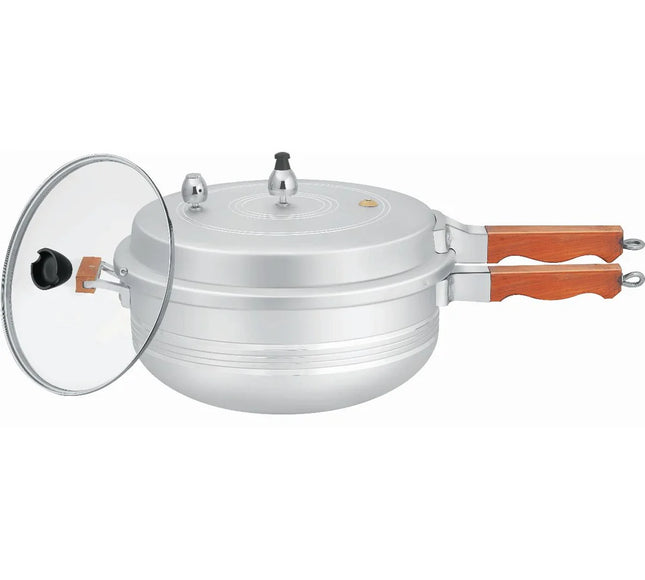 National Karahi Pressure Cooker With Glass Lid 3 In 1 By Cooknex - best pressure cooker in Pakistan from best cookware brand - cooknex.pk