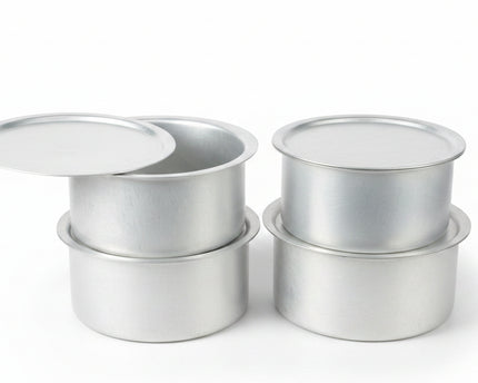 Aluminum Dull Finish 4 Pcs Cooking Pot Set - Silvano  25/28