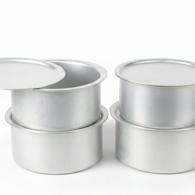 Aluminum Dull Finish 4 Pcs Cooking Pot Set - Silvano 25/28