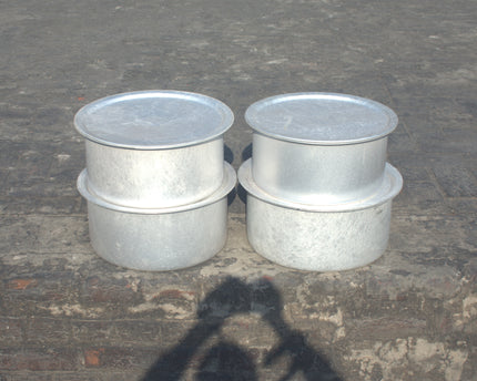 Aluminum Dull Finish 4 Pcs Cooking Pot Set - Silvano  25/28