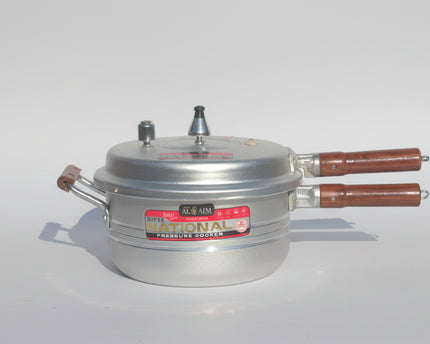 silver steel Pressure Cooker wooden handle - national pressure cooker by Cooknex at low price in Pakistan