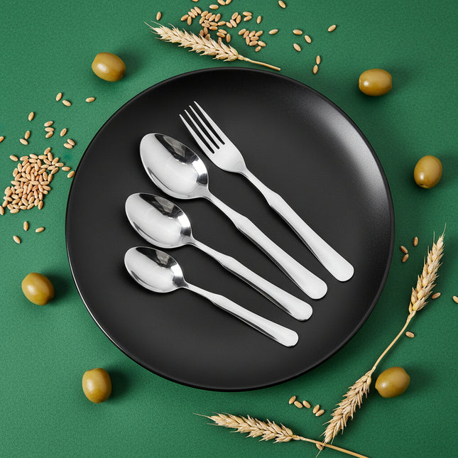 304 Stainless Steel High Polish 29 Pcs Cutlery Set Gifting File - 6 Persons Serving