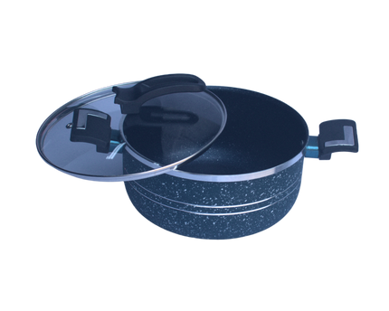 Nonstick Marble Coating Premium Quality Gift Set 18 Pcs By Cooknex - Blue