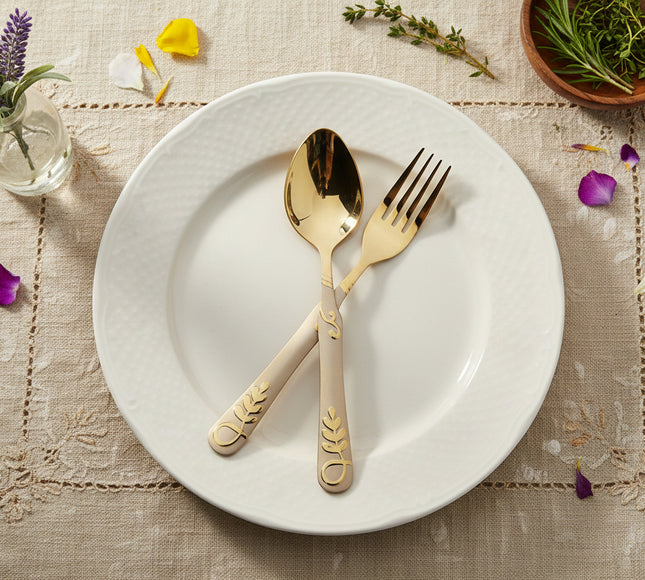 Stainless Steel cutlery set PVD coated best quality complete tablware set by cooknex at best price in Pakistan-cooknex