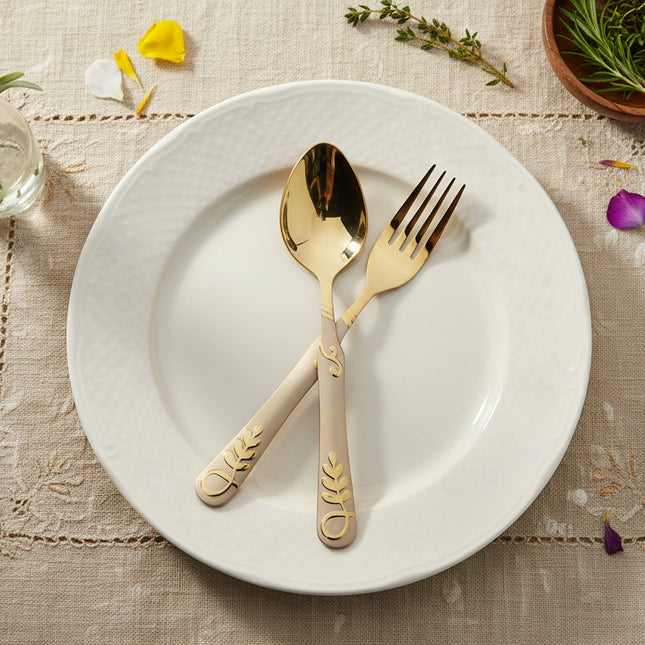 Stainless Steel cutlery set PVD coated best quality complete tablware set by cooknex at best price in Pakistan-cooknex
