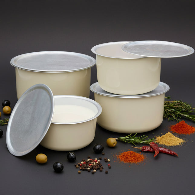 Aluminum Dull Finish 4 Pcs Cooking Pot Set - Silvano 37/40