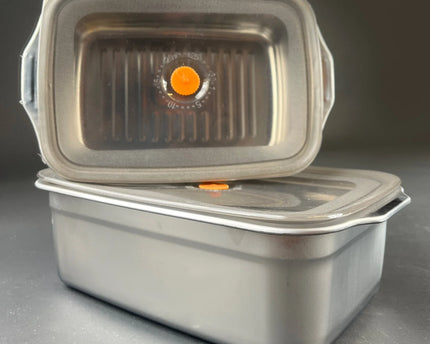 410 Grade Stainless Steel 2-Pcs Set Lunch Box - Food Container By Cooknex