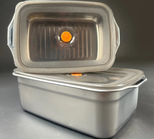 410 Grade Stainless Steel 2-Pcs Set Lunch Box - Food Container By Cooknex