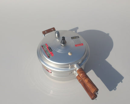silver steel Pressure Cooker wooden handle - national pressure cooker by Cooknex at low price in Pakistan