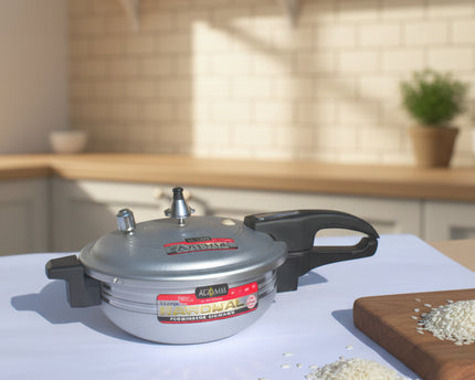 Aluminuium pressure cooker karahi 2 in 1 with glass lid national cooker by cooknex cookware
