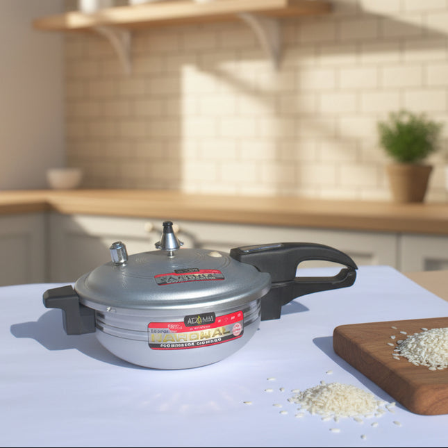 Aluminuium pressure cooker karahi 2 in 1 with glass lid national cooker by cooknex cookware