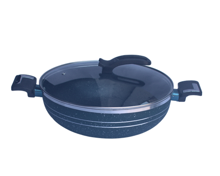 Nonstick Marble Coating Premium Quality Gift Set 18 Pcs By Cooknex - Blue