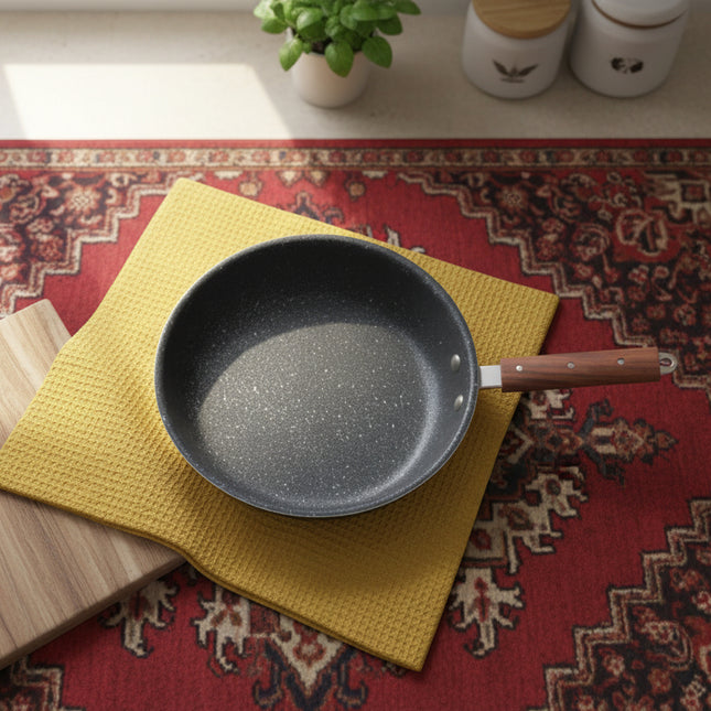 SR Nonstick Marble Coating Gift Set Chrome Handle 18 Pcs By Cooknex - Black