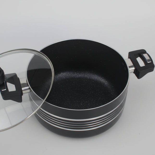 best non stick cookware / casserole with glass lid and stylish handles. Cooking pot with glass lid at sale price from best cookware brand in Pakistan-cooknex