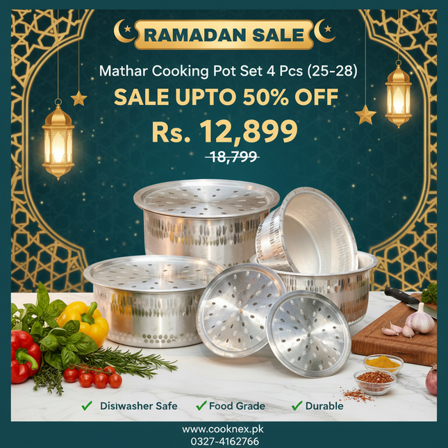 hammered casserole set - 4 pcs hammered handi set from best cookware brand in Pakistan-cooknex 