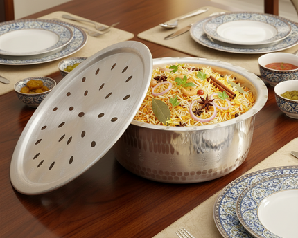 ALuminum cooking pot mathar set 5 pcs casserole set with lid heavy weight and guage at best price in Pakistan - cooknex.pk