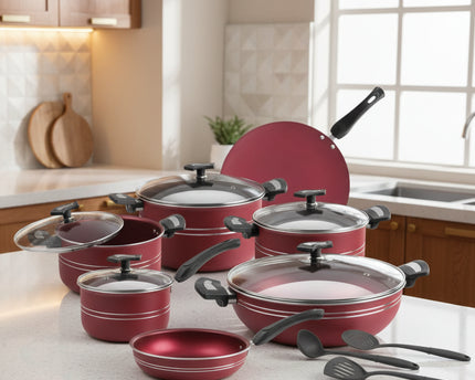 Premium quality nonstick gift set - best cookware brand - national cookware set by cooknex