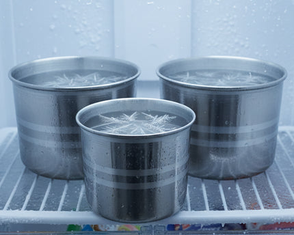 3 pcs silver steel ice freezing bowl set - aluminum ice water freezing bowl set at best price from cooknex.pk