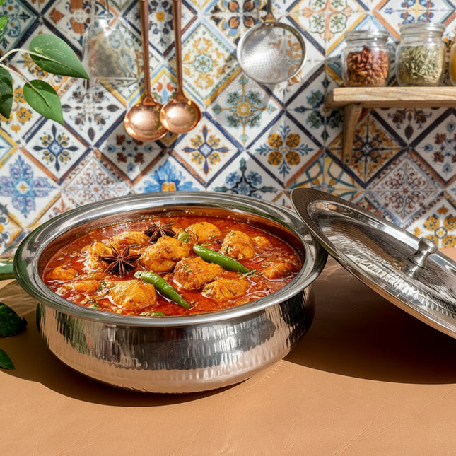 Stainless Steel Serving Handi With Lid - Sipri serving pot by cooknex at low price from best cookware brand in Pakistan