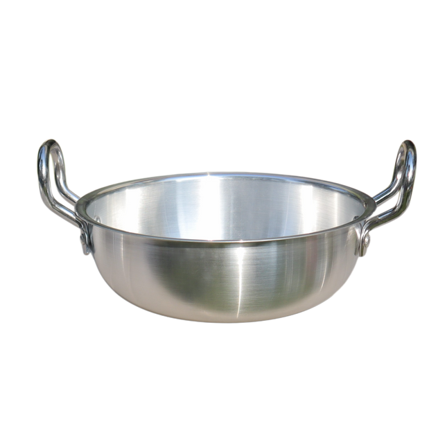 Aluminum Wok / Karahi With Lid And Stylish Handles - 28 cm