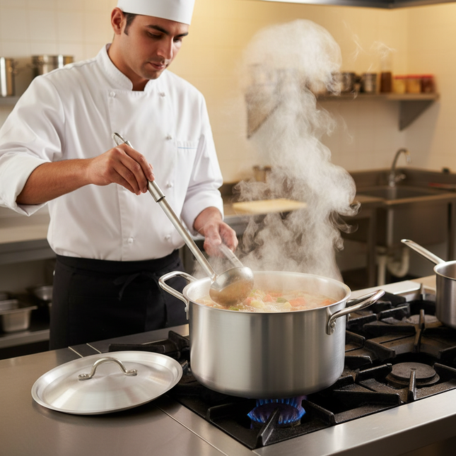 Aluminum Cooking Pot Set Casserole Set 5 Pcs With Lid - 18-26 Light Weight