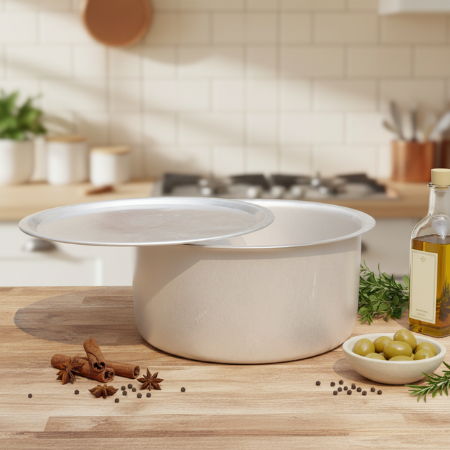 Aluminum Dull Finish 4 Pcs Cooking Pot Set - Silvano 37/40