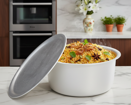 Aluminum Dull Finish 6 Pcs Cooking Pot Set - Silvano 19/24