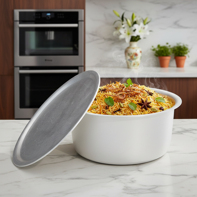 Aluminum Dull Finish 4 Pcs Cooking Pot Set - Silvano 37/40