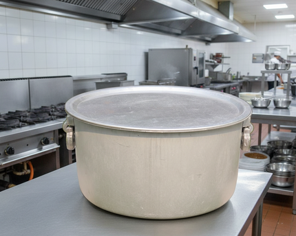 Commercial Size Cooking Pot Dull Finish Big Cooking Pot For Hotel And Restaurants - MFG 44