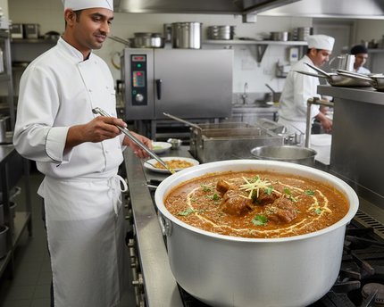 Commercial Size Cooking Pot Dull Finish Big Cooking Pot For Hotel And Restaurants - MFG 44