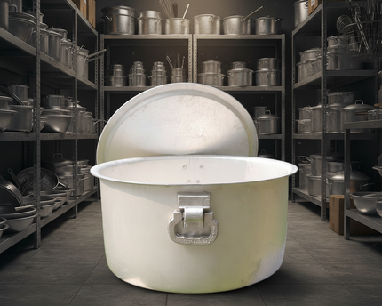 Commercial Size Cooking Pot Dull Finish Big Cooking Pot For Hotel And Restaurants - MFG 44