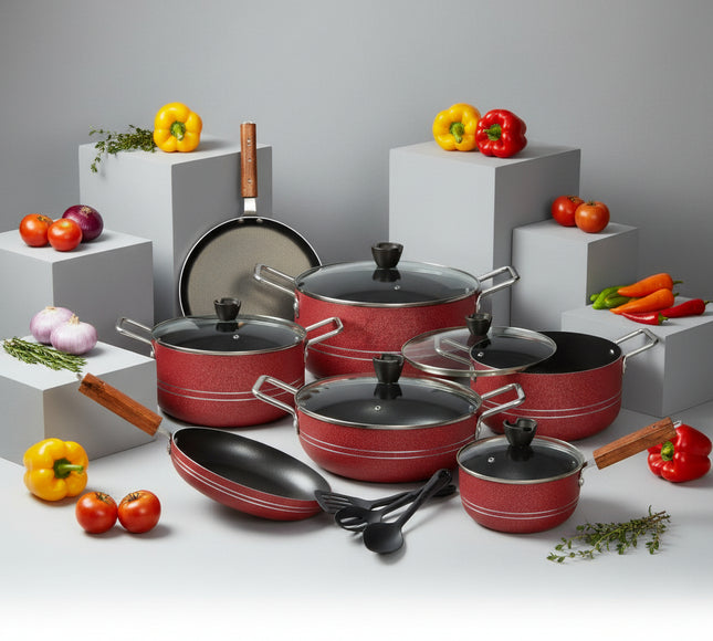 Premium quality nonstick cookware set gift set at best price in Pakistan by cooknex