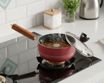 Nonstick Gift Set 15 Pcs - Complete Kitchen Set -Maroon