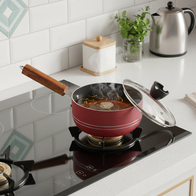 Nonstick Gift Set 15 Pcs - Complete Kitchen Set -Maroon