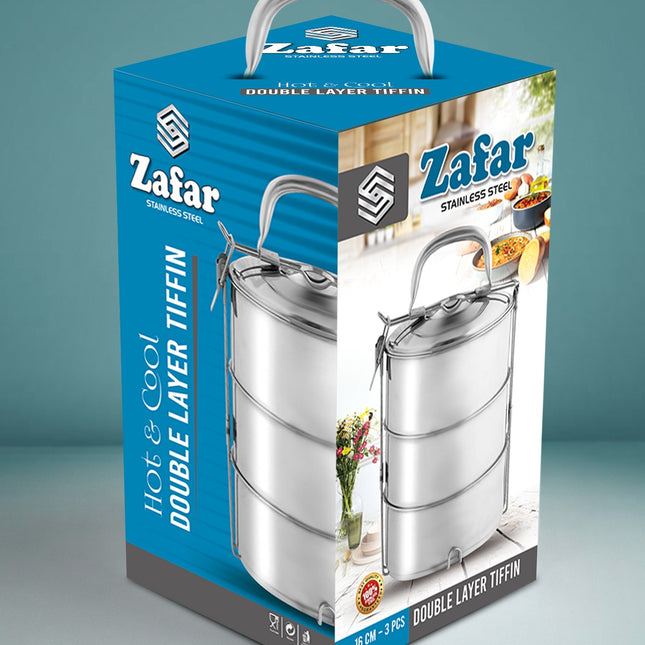 Zafar Stainless Steel Tiffin - Lunch Box -cooknex
